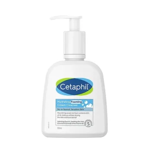 Cetaphil Hydrating Foaming Cream Cleanser 236 ml with Aloevera | | Dermat Tested